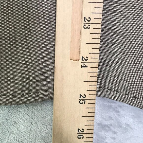 Tahari Blazer Womens 4 Tan 3 Button Closure Zipper Pockets Brown Stitching Lined - Picture 10 of 10